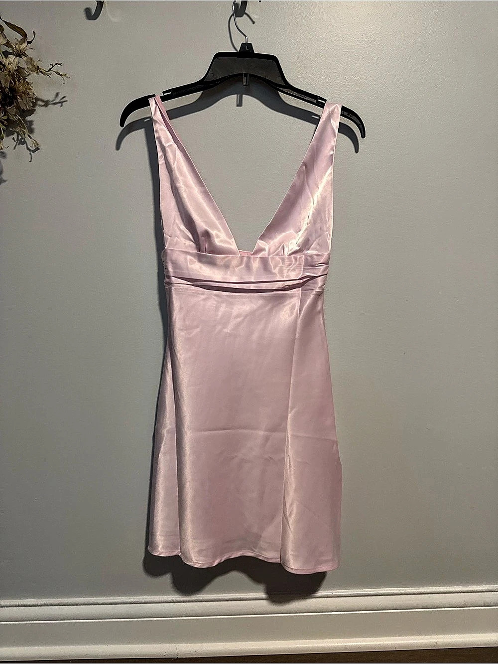 Beginning Boutique Indy Pink Satin Mini Dress Size 0 NWT